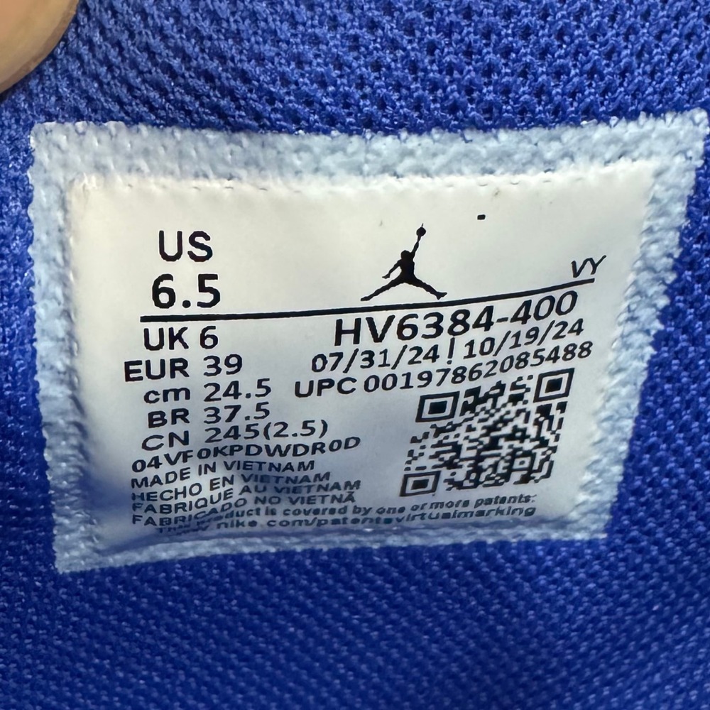 Nike Jordan Tatum 3 Blueprint Pacific Blue White Men's 6.5 HV6384-400 - Picture 11 of 12